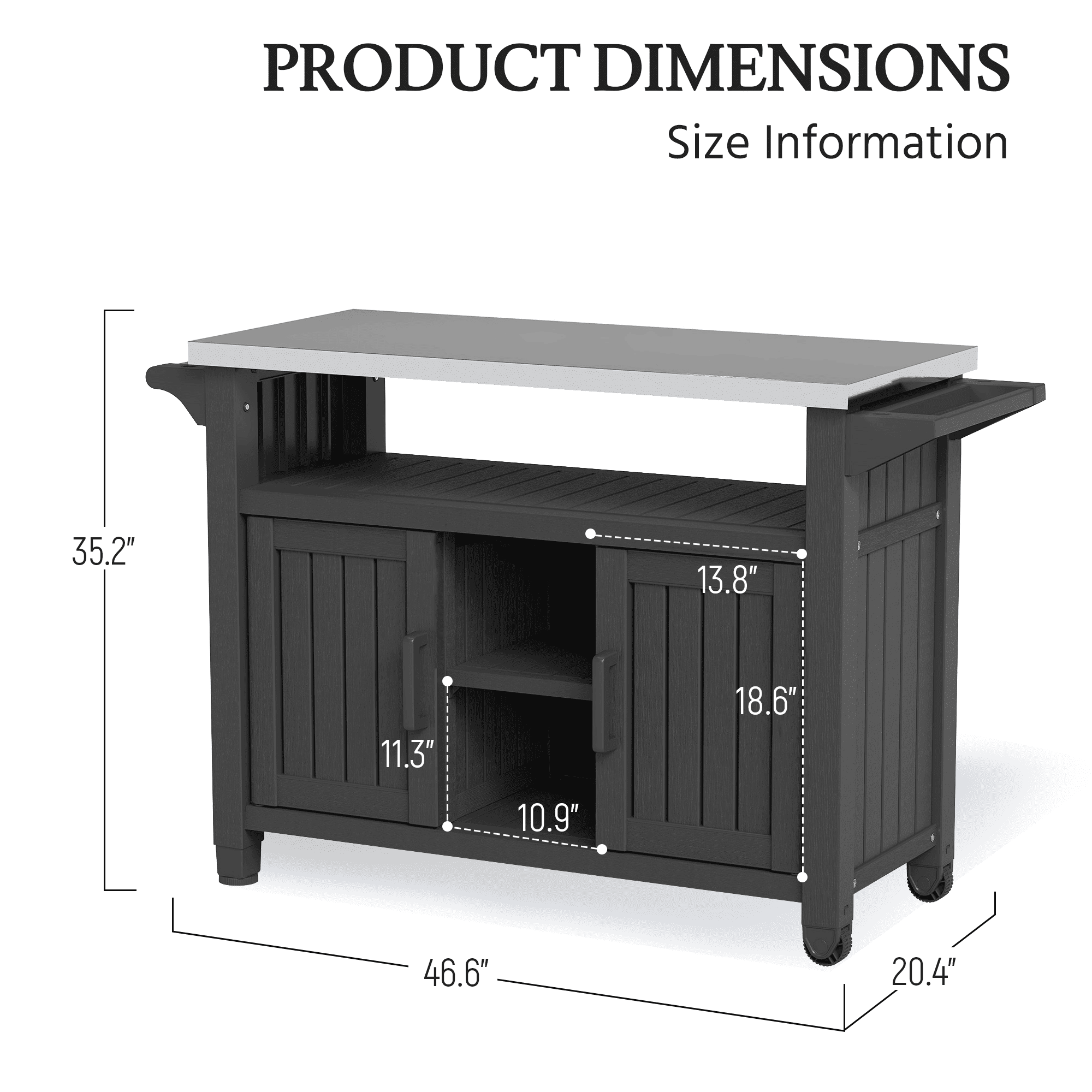 Resin Grill Prep Cart Secondary image