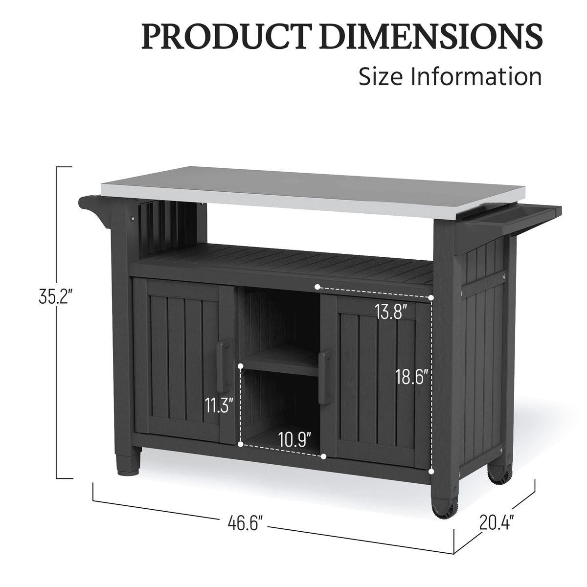 Resin Grill Prep Cart