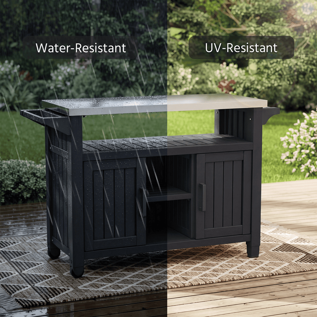 Resin Grill Prep Cart