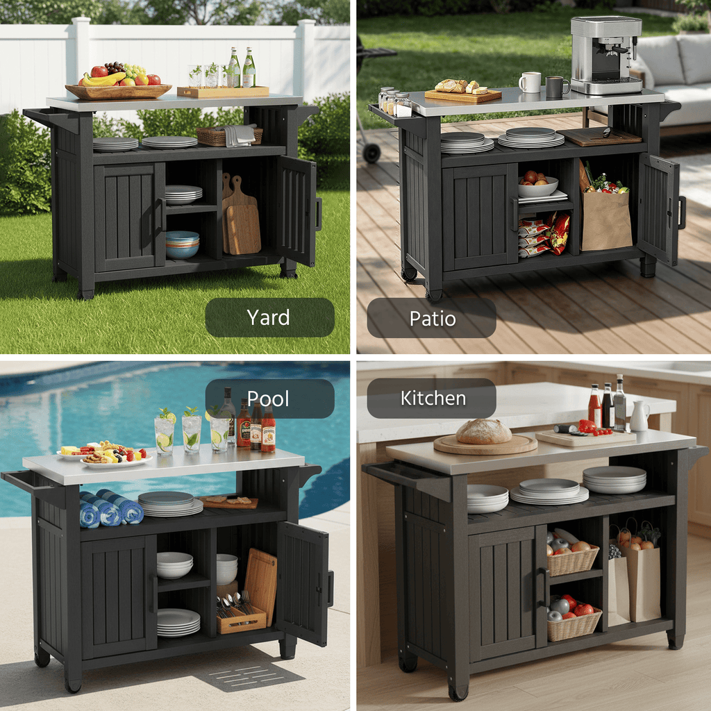 Resin Grill Prep Cart