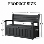 80 Gallon Resin Storage Bench