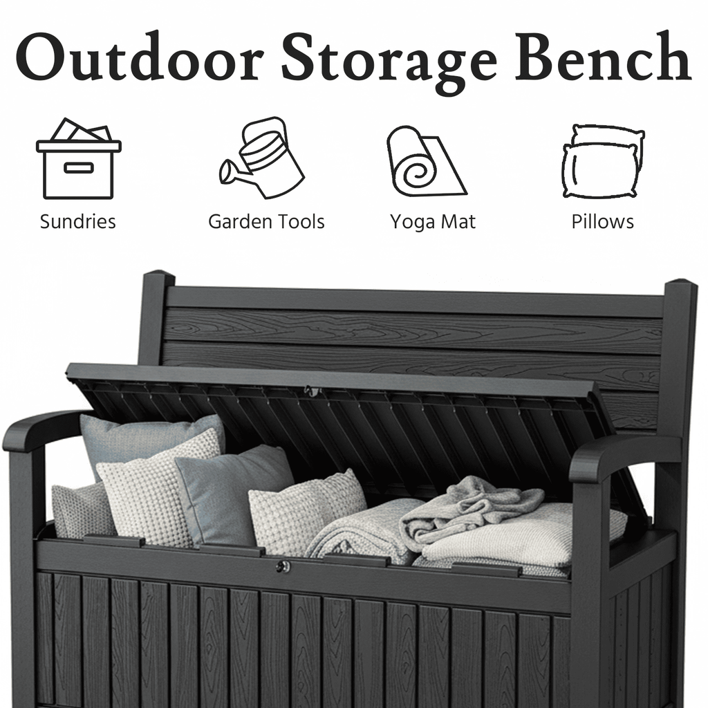 80 Gallon Resin Storage Bench